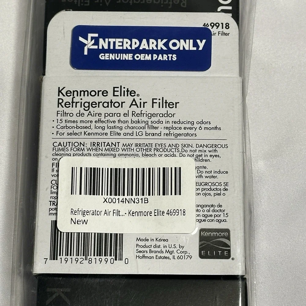 3 Pack Genuine Kenmore Elite 469918 Refrigerator Air Filter NEW In Box‎